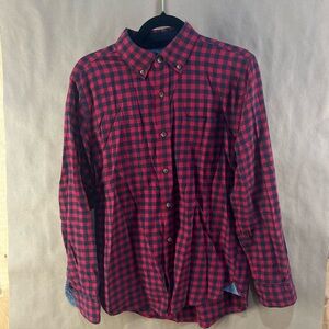 Joe Fresh Red & Black Checkered Men’s Shirt (Size M)